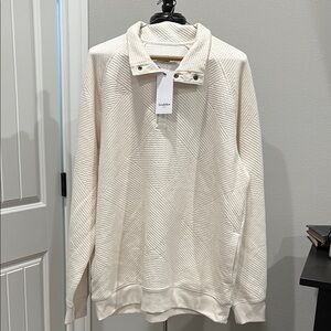 Goodfellow & Co Cream snap front pullover